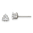 Chisel Stainless Steel Polished 5mm Triangle CZ Stud Post Earrings