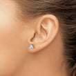 Stainless Steel Polished 6mm Triangle CZ Stud Post Earrings - Birthstone Company