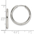 Chisel Stainless Steel Polished 2mm Endless Hinged Hoops