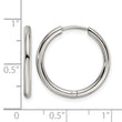 Stainless Steel Polished 19.60mm Endless Hinged Hoops - Birthstone Company
