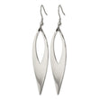 Stainless Steel Polished Shepherd Hook Dangle Earrings - Birthstone Company