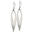 Chisel Stainless Steel Polished Dangle Shepherd Hook Earrings