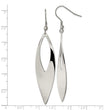 Chisel Stainless Steel Polished Dangle Shepherd Hook Earrings