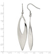 Stainless Steel Polished Shepherd Hook Dangle Earrings - Birthstone Company