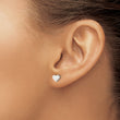 Chisel Stainless Steel Polished Heart Post Earrings