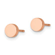 Stainless Steel Polished Rose IP-plated Circle Post Earrings