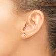 Stainless Steel Polished Rose IP-plated Circle Post Earrings