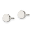Stainless Steel Polished Circle Post Earrings