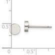 Stainless Steel Polished Circle Post Earrings