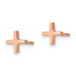 Stainless Steel Polished Rose IP-plated X Post Earrings