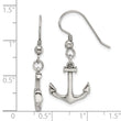 Chisel Stainless Steel Polished Anchor Dangle Shepherd Hook Earrings