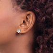 Chisel Stainless Steel Polished Four Leaf Clover Post Earrings