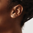 Stainless Steel Polished Rose IP-plated Heart Post Earrings
