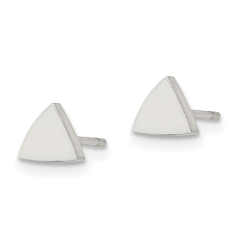 Stainless Steel Polished Triangle Post Earrings