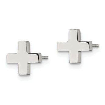 Stainless Steel Polished X Post Earrings