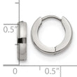 Chisel Stainless Steel Polished 3mm Hinged Hoop Earrings