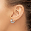Chisel Stainless Steel Brushed and Polished 6mm Hinged Hoop Earrings