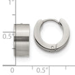Chisel Stainless Steel Brushed and Polished 6mm Hinged Hoop Earrings