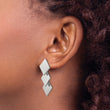 Stainless Steel Polished Squares Post Dangle Earrings - Birthstone Company