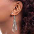 Chisel Stainless Steel Polished Multi Bar Front and Back Post Dangle Earrings