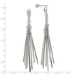 Chisel Stainless Steel Polished Multi Bar Front and Back Post Dangle Earrings