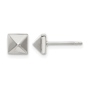 Stainless Steel Polished 6mm Stud Post Earrings - Birthstone Company