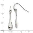 Stainless Steel Polished Shepherds Hook Earrings