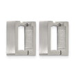 Stainless Steel Brushed Square Hoop Earrings - Birthstone Company