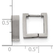 Chisel Stainless Steel Brushed Square Hoop Earrings