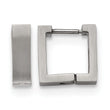 Stainless Steel Brushed Square Hoop Earrings - Birthstone Company