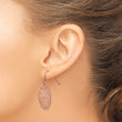 Stainless Steel Polished Cut-out Flower Shepherd Hook Earrings - Birthstone Company