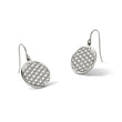 Stainless Steel Polished Flower Cut-out Shepherd Hook Earrings - Birthstone Company
