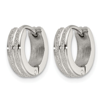 Stainless Steel Laser cut Hinged Hoop Earrings - Birthstone Company