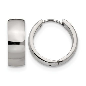 Stainless Steel Hinged Hoop Earrings - Birthstone Company