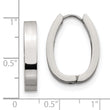 Chisel Stainless Steel Polished 4mm Hinged Hoop Earrings