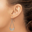 Stainless Steel Polished Dangle Shepherd Hook Earrings - Birthstone Company