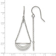 Stainless Steel Polished Dangle Shepherd Hook Earrings - Birthstone Company