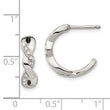 Chisel Stainless Steel Polished with Crystals from Swarovski Post Hoop Earrings