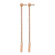 Stainless Steel Polished Rose IP-plated Post Dangle Earrings - Birthstone Company