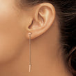 Stainless Steel Polished Rose IP-plated Post Dangle Earrings