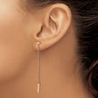 Stainless Steel Polished Rose IP-plated Post Dangle Earrings - Birthstone Company
