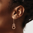 Stainless Steel Polished Rose IP-plated Post Dangle Earrings - Birthstone Company