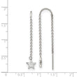 Stainless Steel Polished with Preciosa Crystal Star Threader Earrings