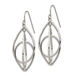 Chisel Stainless Steel Polished Dangle Shepherd Hook Earrings