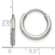 Chisel Stainless Steel Polished 2mm Endless Hoop Earrings