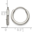 Stainless Steel Polished 2.00mm Endless Hoop Earrings - Birthstone Company