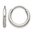 Stainless Steel Polished 2.00mm Endless Hoop Earrings - Birthstone Company