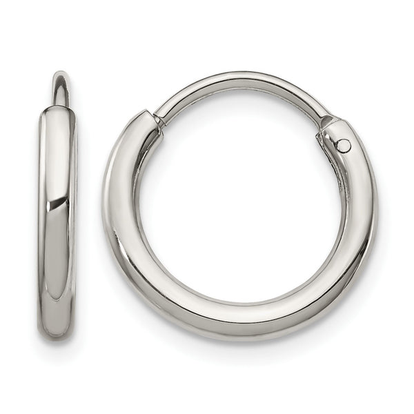 Stainless Steel Polished 2.00mm Endless Hoop Earrings - Birthstone Company