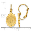 Stainless Steel Polished Yellow IP Etched Lady of Guadalupe Earrings - Birthstone Company