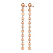 Stainless Steel Polished Rose IP-plated Post Dangle Earrings - Birthstone Company